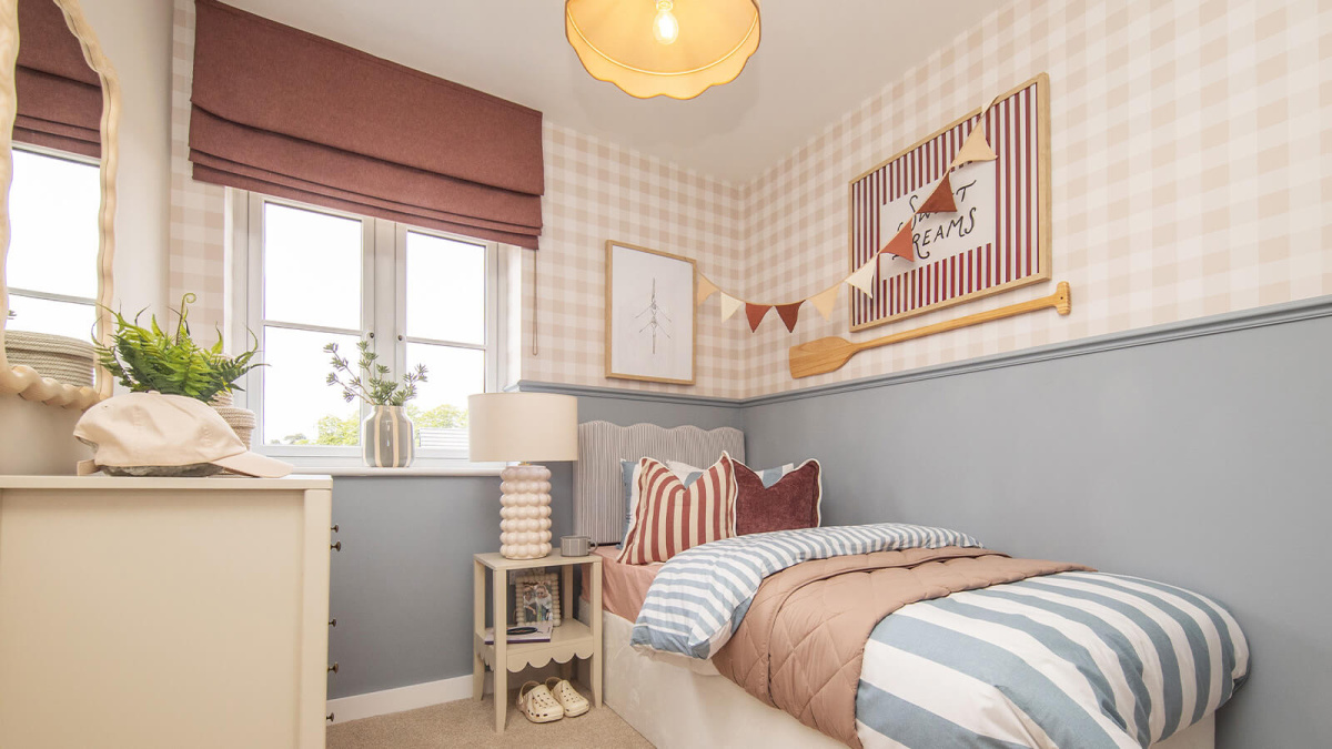 Bedroom three at Plot 37 Barrelmans Point ©Wavensmere