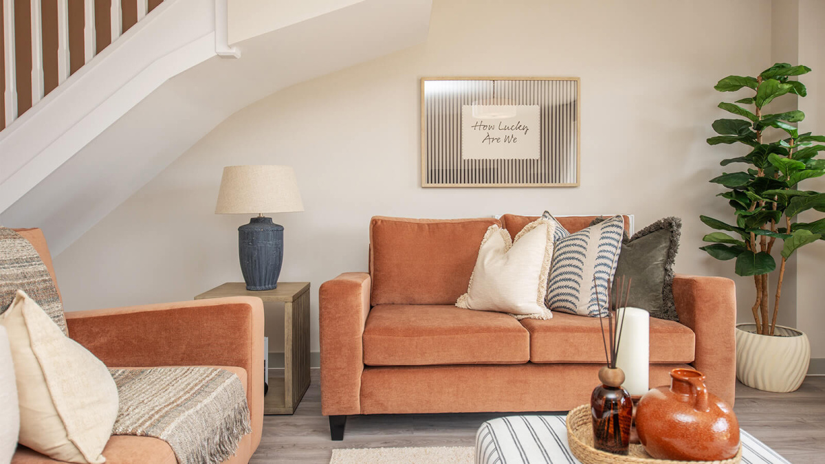 Living area at Plot 37 Barrelmans Point ©Wavensmere