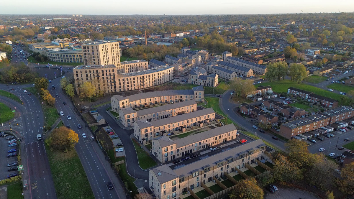 Aerial view of Belgrave Village, ©Wavensmere