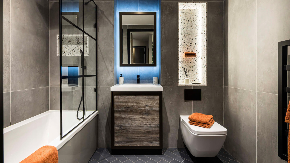 Bathroom at The Stage ©Galliard Homes
