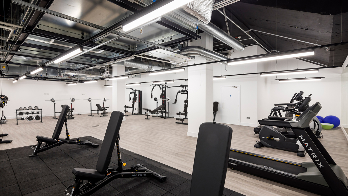 Residents private gym at Westgate House, ©Galliard Homes.
