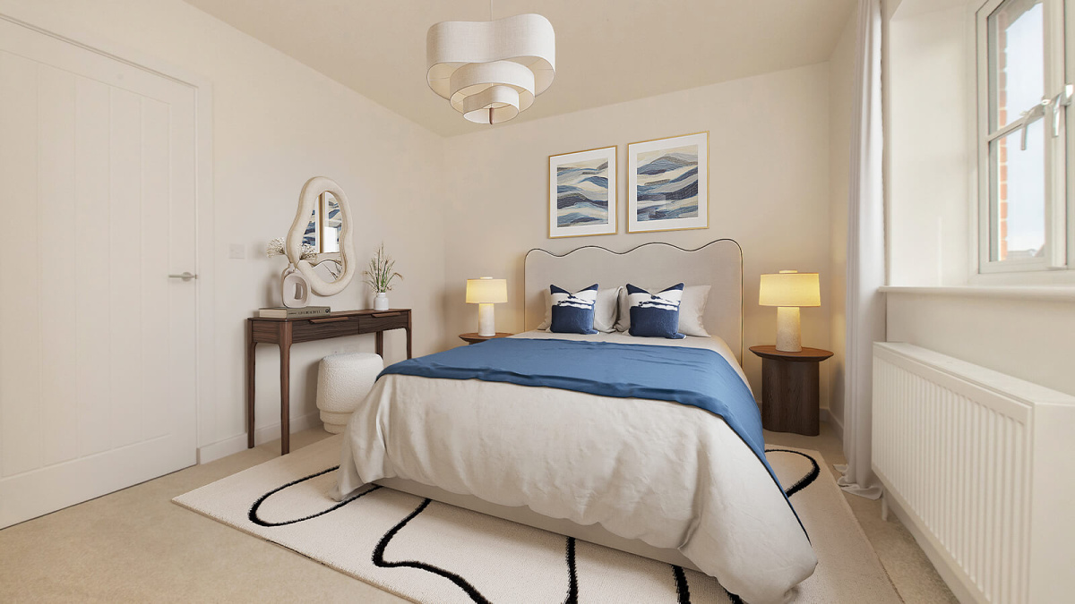 Primary bedroom at Barrelmans Point, ©Wavensmere