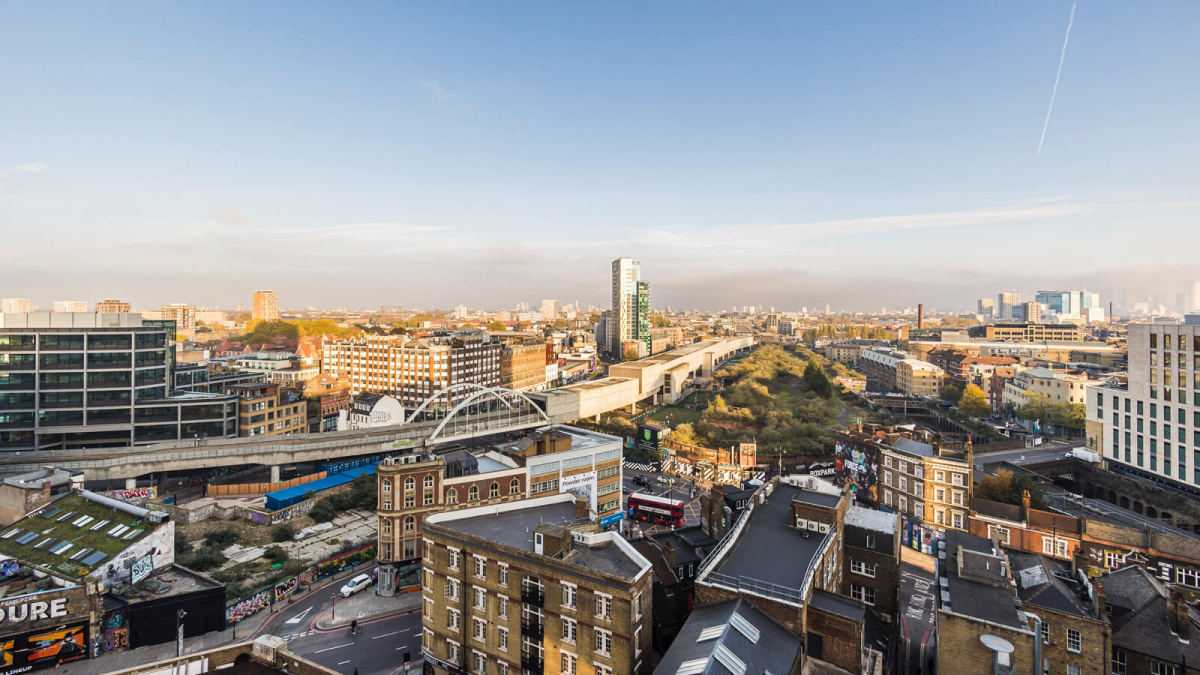 View from Apartment 1304 The Stage, ©Galliard Homes.