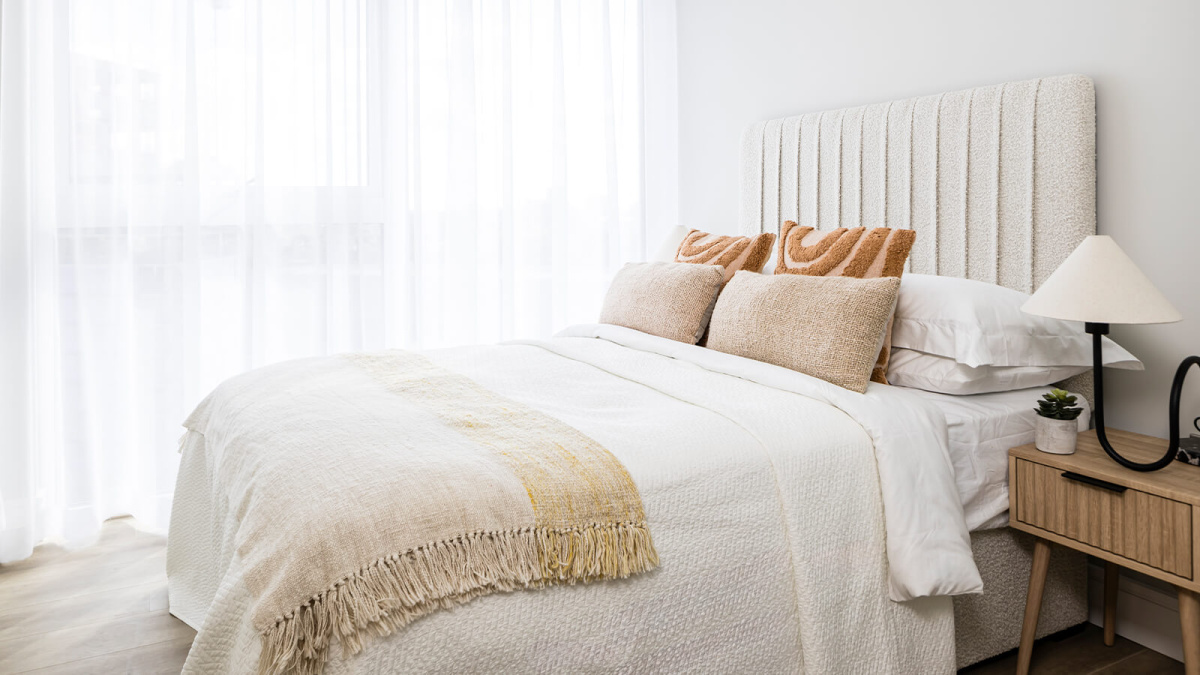 Bedroom at Neptune Wharf ©Galliard Homes.