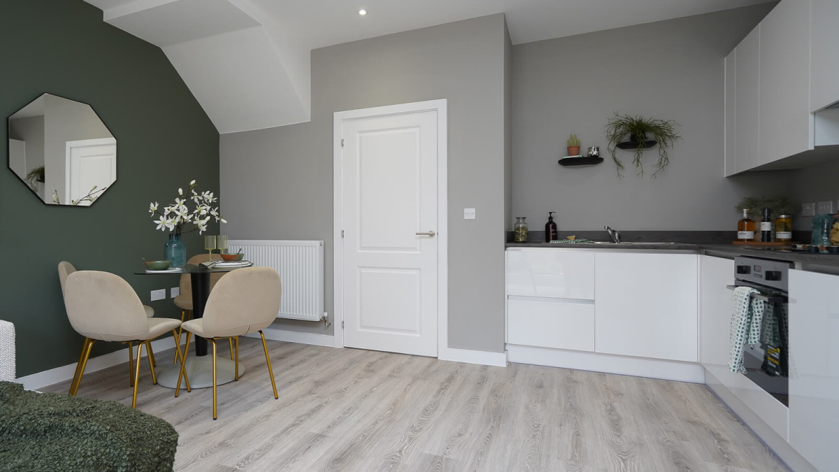 Kitchen area at Belgrave Village, ©Wavensmere

