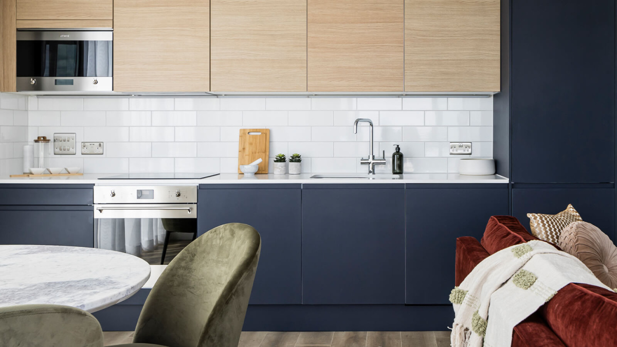 Kitchen area at Neptune Wharf ©Galliard Homes.
