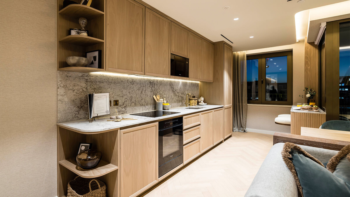 Kitchen area at this TCRW SOHO penthouse ©Galliard Homes.