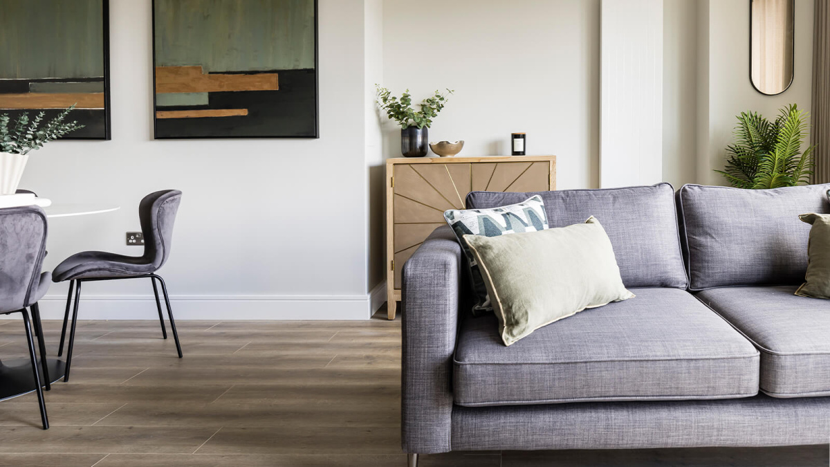 Living area at Neptune Wharf ©Galliard Homes.
