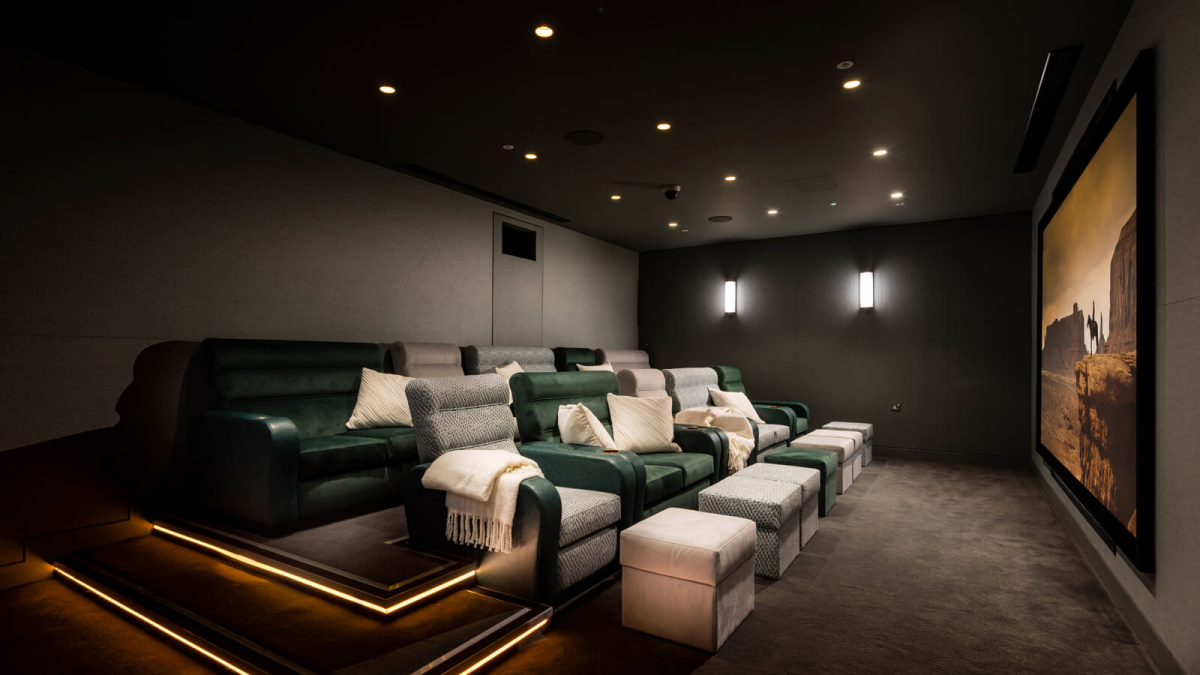 Cinema 2 in lower level 1 at The Stage, ©Galliard Homes.