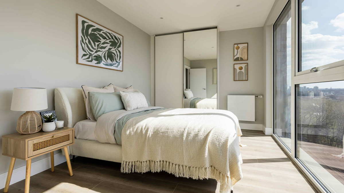 Bedroom at Neptune Wharf ©Galliard Homes.