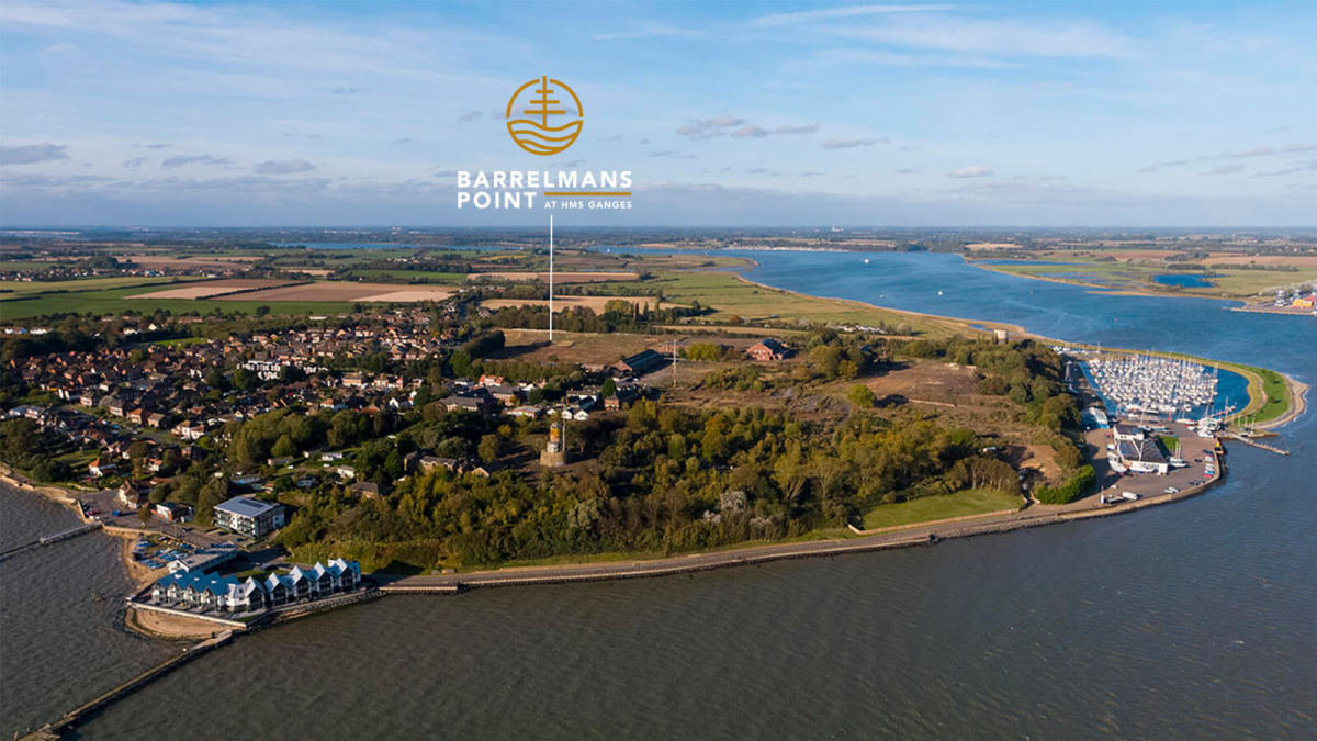 Aerial view of Barrelmans Point 