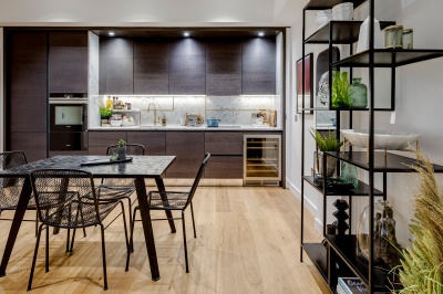 Kitchen area at Islington Square, ©Galliard Homes. Kitchen area at Islington Square, ©Galliard Homes.