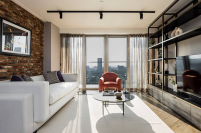 Living room at Apartment 1911 The Stage, ©Galliard Homes. Living room at Apartment 1911 The Stage, ©Galliard Homes.