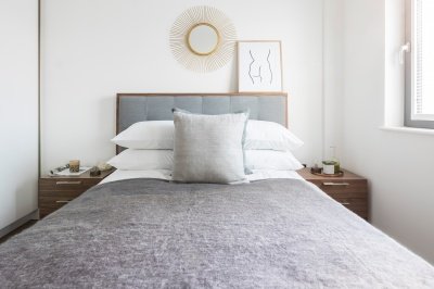 Bedroom at a Galliard Homes apartment, ©Galliard Homes. Bedroom at a Galliard Homes apartment, ©Galliard Homes.