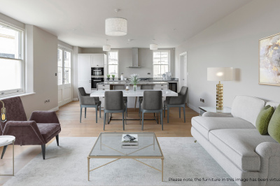 Open plan kitchen, dining and living area at Hope House plot E2, ©Acorn Property Group. Open plan kitchen, dining and living area at Hope House plot E2, ©Acorn Property Group.