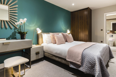 Bedroom at a Citypark Living apartment, ©Galliard Homes. Bedroom at a Citypark Living apartment, ©Galliard Homes.