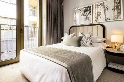 Bedroom at a TCRW SOHO apartment ©Galliard Homes. Bedroom at a TCRW SOHO apartment ©Galliard Homes.