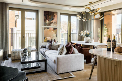 Living area at a TCRW SOHO penthouse ©Galliard Homes