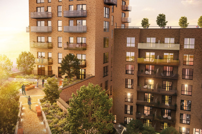 Citypark Gardens, computer generated image intended for illustrative purposes only, ©Galliard Homes. Citypark Gardens, computer generated image intended for illustrative purposes only, ©Galliard Homes.