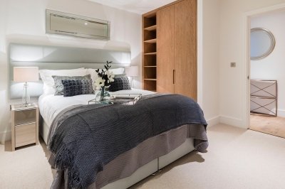 Bedroom in a Galliard Homes apartment, ©Galliard Homes. Bedroom in a Galliard Homes apartment, ©Galliard Homes.