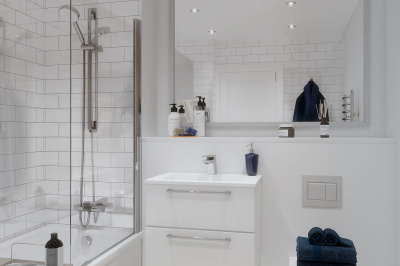 Bathroom at a Belgrave Village apartment, computer generated image intended for illustrative use only, ©Wavensmere Bathroom at a Belgrave Village apartment, computer generated image intended for illustrative use only, ©Wavensmere