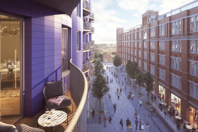 Islington Square, computer generated image intended for illustrative purposes only, ©Galliard Homes. Islington Square, computer generated image intended for illustrative purposes only, ©Galliard Homes.