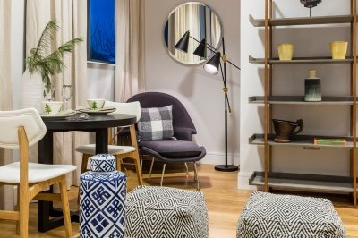 Dining area at the Carlton House showroom, ©Galliard Homes. Dining area at the Carlton House showroom, ©Galliard Homes.