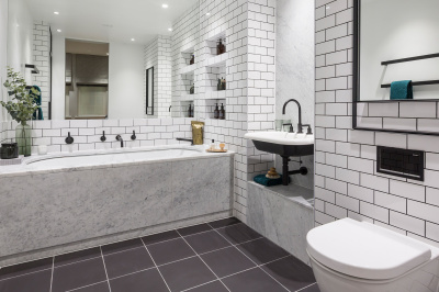 Bathroom at Islington Square, ©Galliard Homes. Bathroom at Islington Square, ©Galliard Homes.