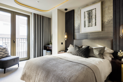 Bedroom area at a TCRW SOHO apartment ©Galliard Homes. Bedroom area at a TCRW SOHO apartment ©Galliard Homes.
