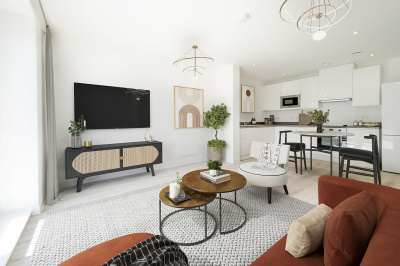 Living area, computer generated image intended for illustrative use only, ©Wavensmere