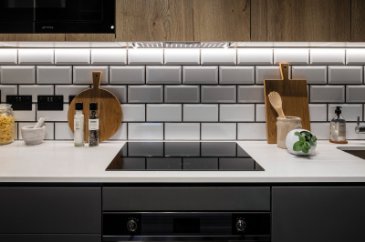 Kitchen in a Galliard Homes apartment, image intended for illustrative purposes only, ©Galliard Homes. Kitchen in a Galliard Homes apartment, image intended for illustrative purposes only, ©Galliard Homes.