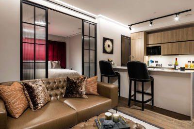 Open-plan living, dining and kitchen at The Stage ©Galliard Homes Open-plan living, dining and kitchen at The Stage ©Galliard Homes