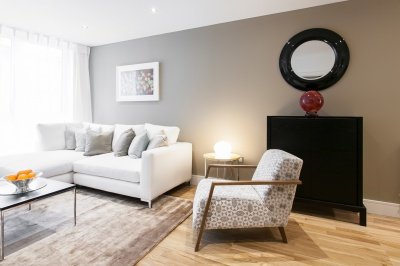 Living area at a Galliard Homes show apartment, ©Galliard Homes. Living area at a Galliard Homes show apartment, ©Galliard Homes.