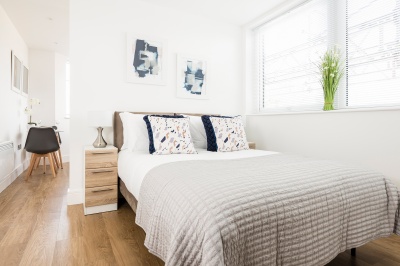 Bedroom area at a Galliard Homes apartment, ©Galliard Homes. Bedroom area at a Galliard Homes apartment, ©Galliard Homes.
