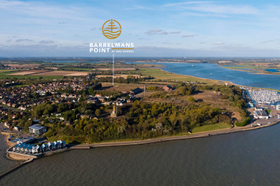 Aerial view of Barrelmans Point, Shotley