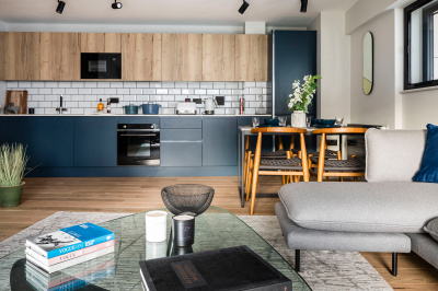Open-plan kitchen, living and dining area at Newham’s Yard at Tower Bridge Road; ©Acorn Property Group. Open-plan kitchen, living and dining area at Newham’s Yard at Tower Bridge Road; ©Acorn Property Group.