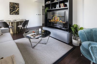 Living area at Harbour Central, ©Galliard Homes. Living area at Harbour Central, ©Galliard Homes.