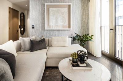 Living area at TCRW SOHO ©Galliard Homes. Living area at TCRW SOHO ©Galliard Homes.