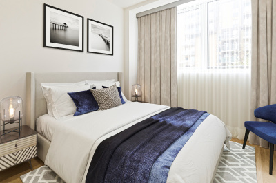 Bedroom at a Galliard Homes apartment, computer generated image intended for illustrative purposes only, ©Galliard Homes. Bedroom at a Galliard Homes apartment, computer generated image intended for illustrative purposes only, ©Galliard Homes.