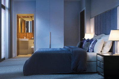 Bedroom at Orchard Wharf, computer generated image intended for illustrative purposes only, ©Galliard Homes. Bedroom at Orchard Wharf, computer generated image intended for illustrative purposes only, ©Galliard Homes.