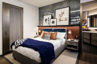 Bedroom at The Stage; image intended for illustrative purposes only, ©Galliard Homes.