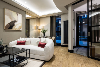 Living and dining area at an Arena Quayside duplex apartment, ©Galliard Homes. Living and dining area at an Arena Quayside duplex apartment, ©Galliard Homes.