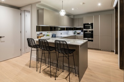 Kitchen area at a Trilogy penthouse, ©Acorn Property Group. Kitchen area at a Trilogy penthouse, ©Acorn Property Group.