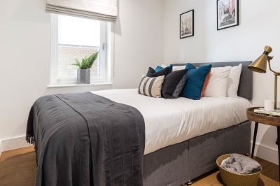 Bedroom at a Galliard Homes apartment, ©Galliard Homes. Bedroom at a Galliard Homes apartment, ©Galliard Homes.