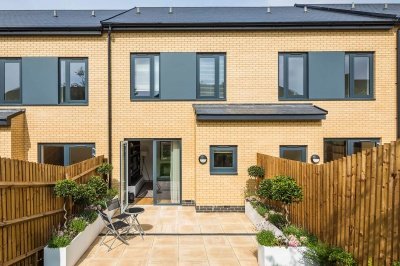 Private terrace at the Silver Works townhouse show home, ©Galliard Homes. Private terrace at the Silver Works townhouse show home, ©Galliard Homes.