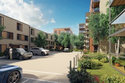 Residents’ car park at Silver Works, computer generated image intended for illustrative purposes only, ©Galliard Homes. Residents’ car park at Silver Works, computer generated image intended for illustrative purposes only, ©Galliard Homes.