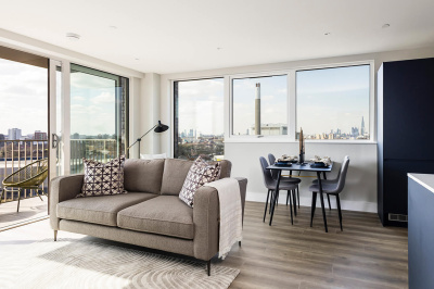 Open-plan living at Neptune Wharf ©Galliard Homes.
Open-plan living at Neptune Wharf ©Galliard Homes.