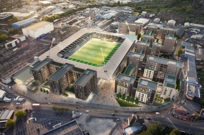 Aerial view of Stadia Three, computer generated image intended for illustrative purposes only, ©Acorn Property Group. Aerial view of Stadia Three, computer generated image intended for illustrative purposes only, ©Acorn Property Group.