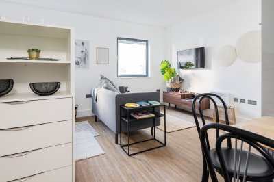 Living area at a Galliard Homes apartment, ©Galliard Homes. Living area at a Galliard Homes apartment, ©Galliard Homes.