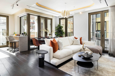 Living area at a TCRW SOHO apartment ©Galliard Homes. Living area at a TCRW SOHO apartment ©Galliard Homes.